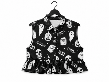 Spooky Cropped Shirt
